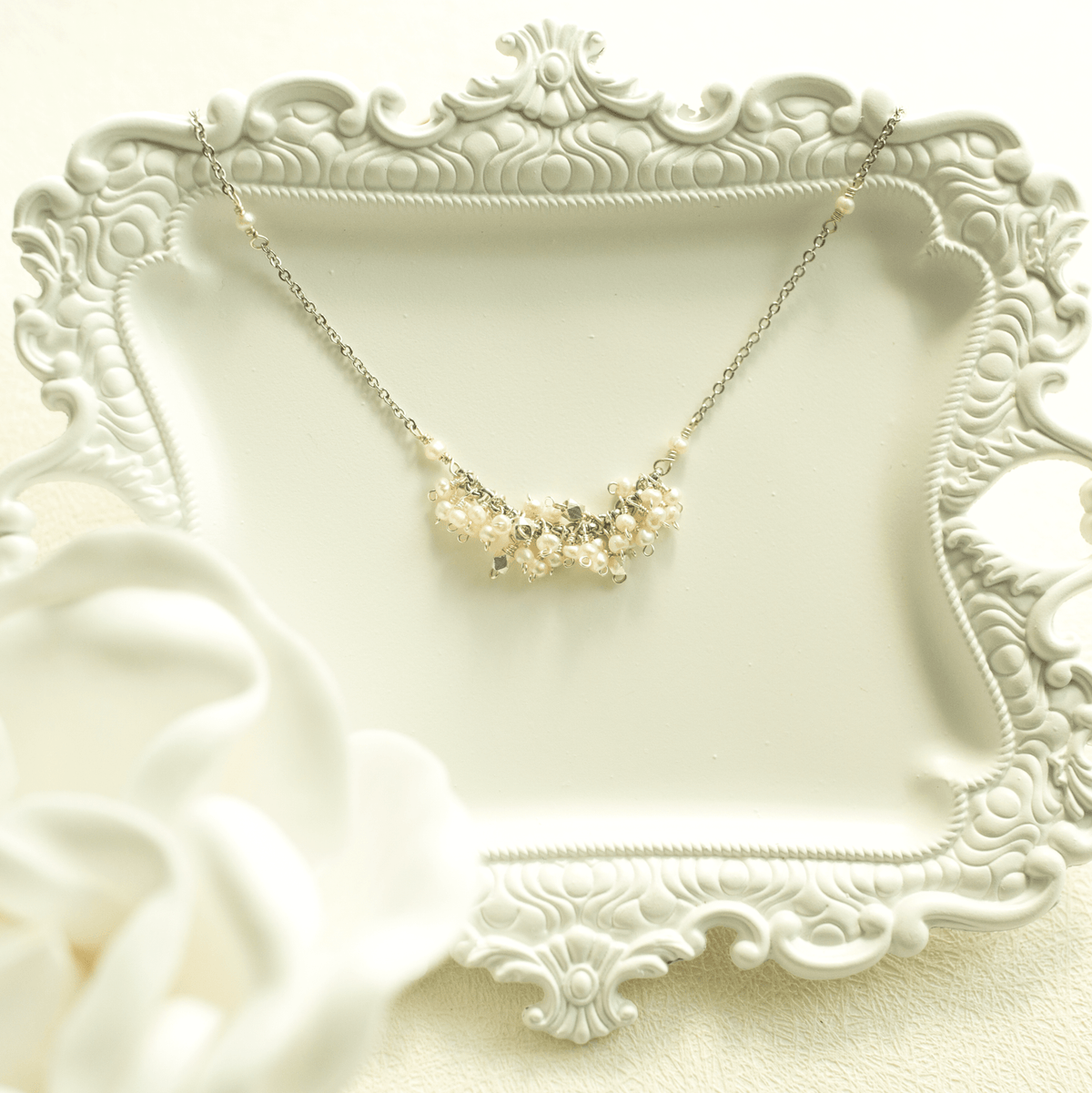 Hand-wire-wrapped Reign statement necklace, handmade in the USA - Everlyne (view 6)