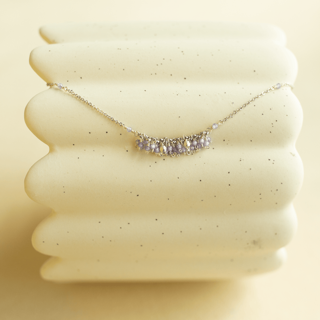 Hand-wire-wrapped Reign cascade statement necklace, handmade in the USA - Everlyne (view 21)