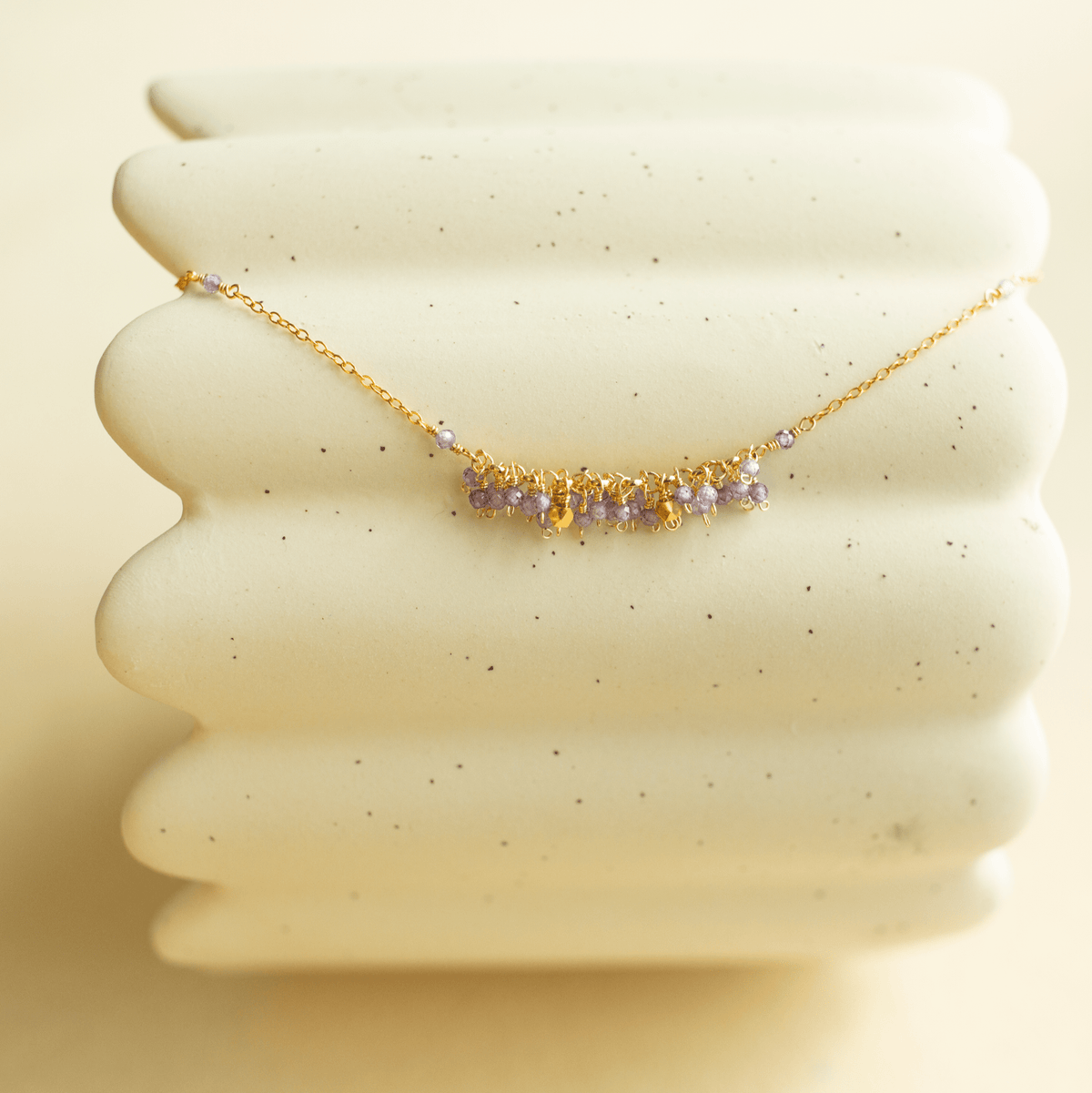 Hand-wire-wrapped Reign statement necklace, handmade in the USA - Everlyne (view 18)