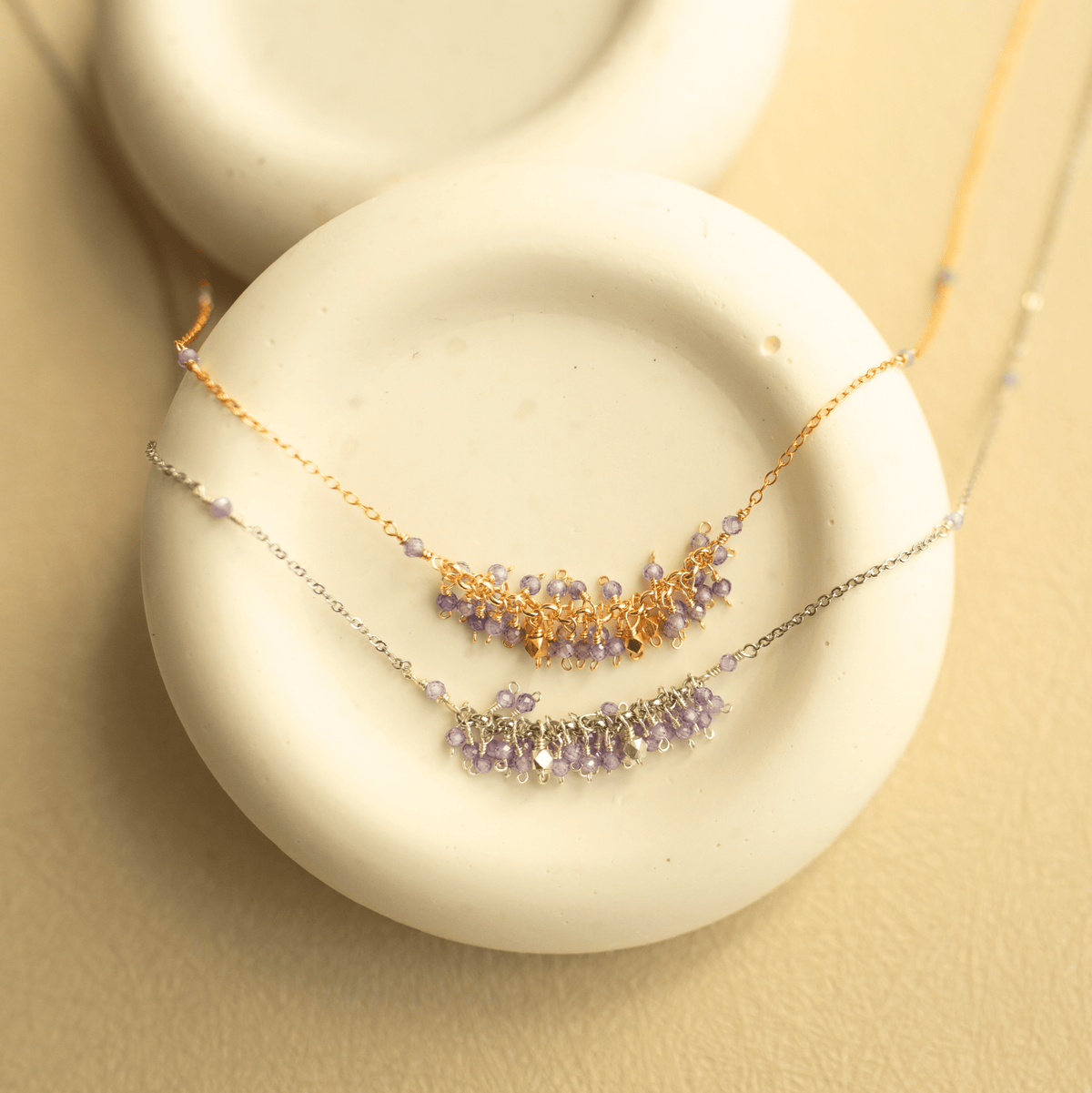 Hand-wire-wrapped Reign statement necklace, handmade in the USA - Everlyne (view 12)