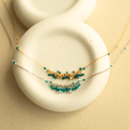Hand-wire-wrapped Reign cascade statement necklace in gold vermeil - Everlyne