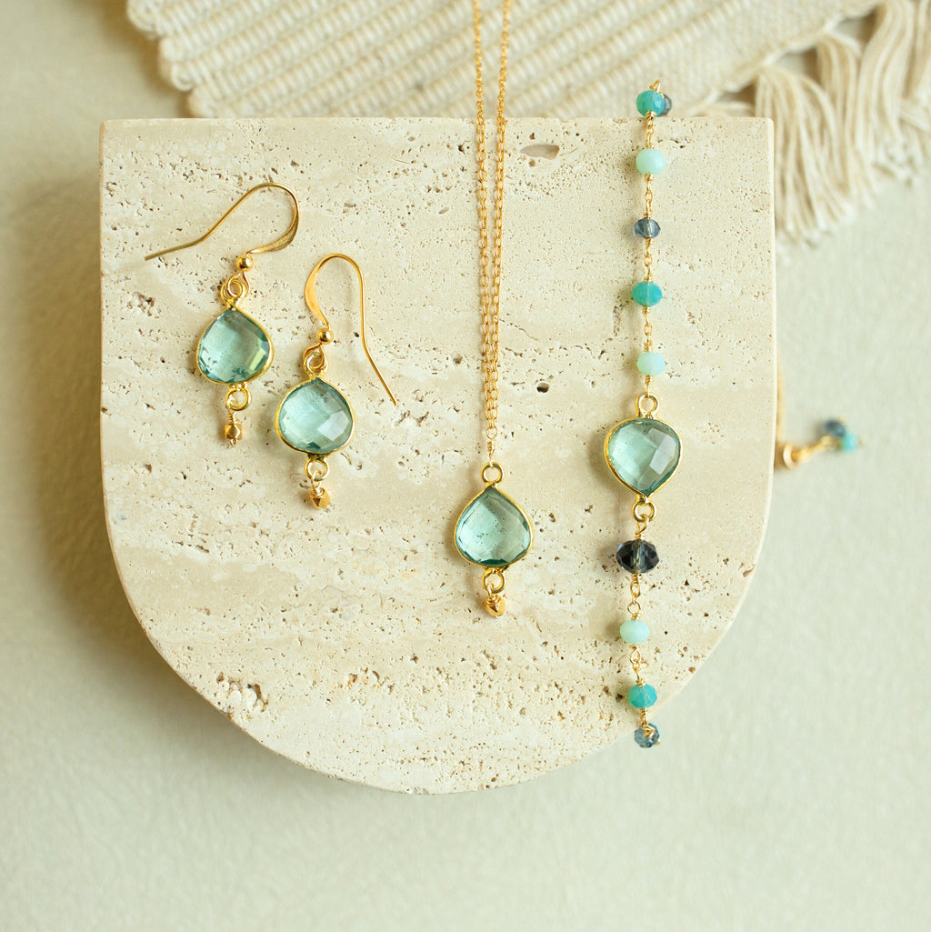 Gemstone jewelry gift set, alternate view — Everlyne