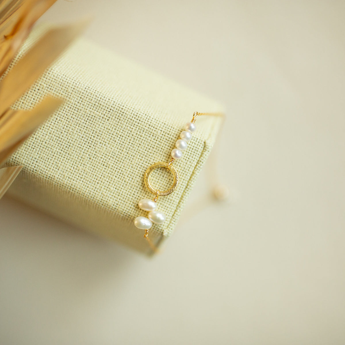 Adjustable Solara gemstone bracelet in 14k gold vermeil, slider clasp - Everlyne (view 13)