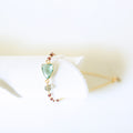 Faceted gemstone Isla bracelet in 14k gold vermeil, adjustable slider clasp - Everlyne (view 16)